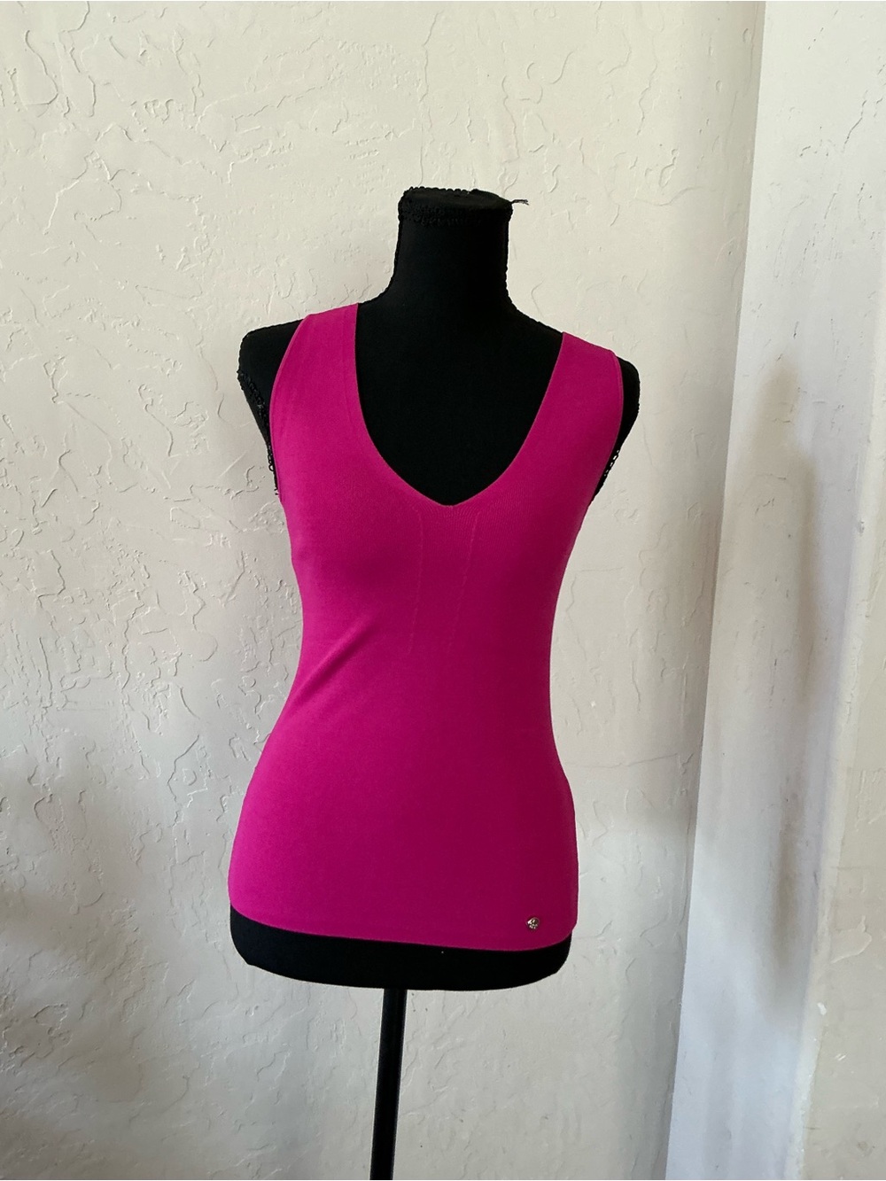 Ted Baker Magenta V-Neck Tank Top